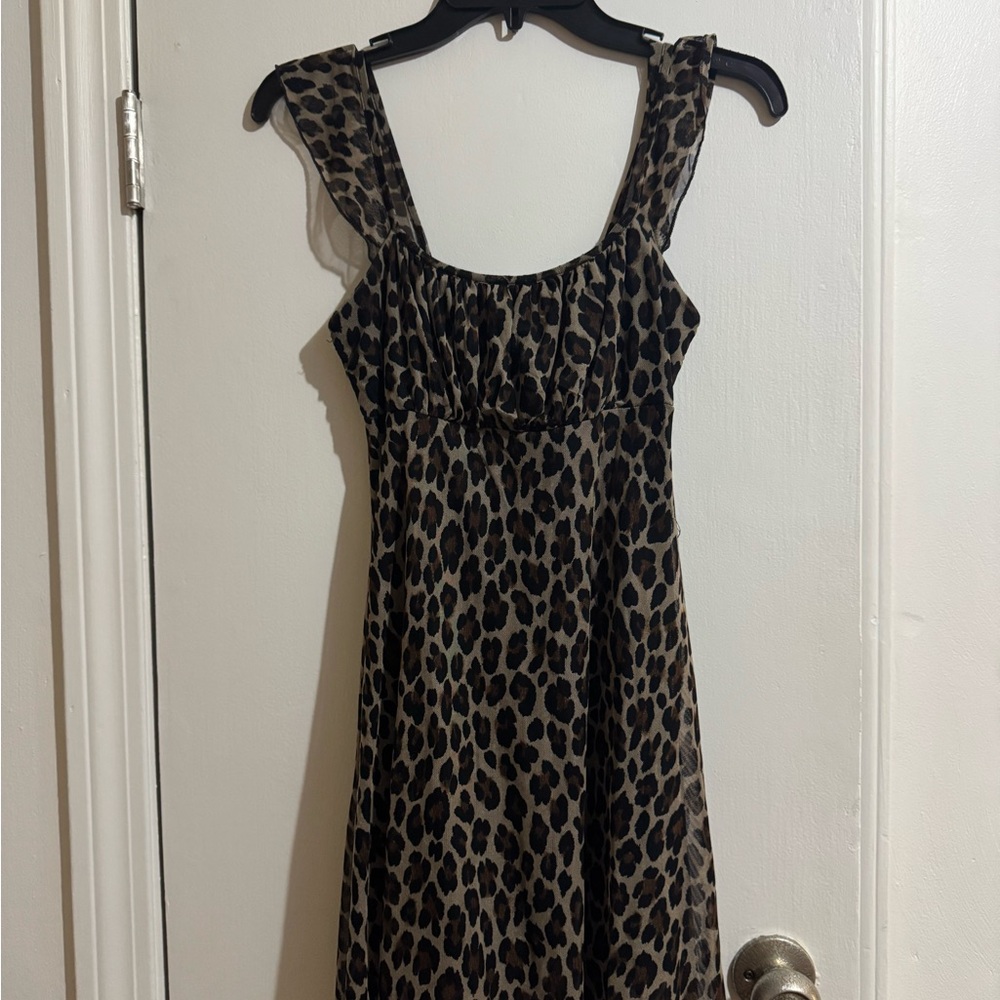 See You Monday Animal Print Mini Dress